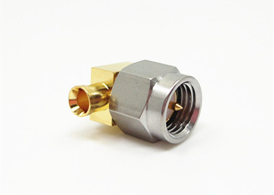 SMA RF Connector Male Plug Solder Right Angle RF Coaxial Connector