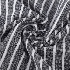 Anti Wrinkle Hygroscopic Striped Material Fabric Good Gloss