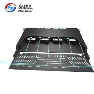 Buy cheap 1U 144F MP6 MPO Fiber Patch Panel High Density Rack Mount 8/12 Cassette Modules from wholesalers