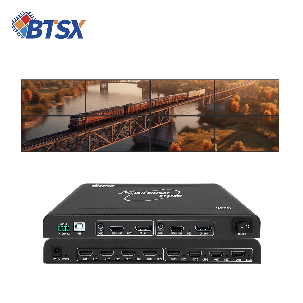 Buy cheap All Splicing Modes within 8 Screens Combined with 8 Output Ports Video Wall Controller and 2 Input Ports from wholesalers