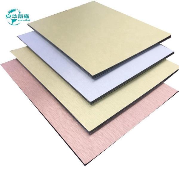 Quality Modern 2440mm Brushed Aluminum Composite Panel Facade With 1220mm for sale