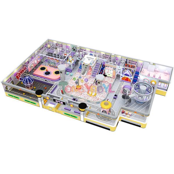 Quality 460 Squares Indoor Interactive Playground Colorful Maze Playground for sale