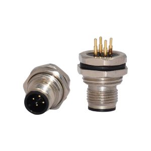 Buy cheap Sensor Plug And Socket M12 Waterproof Connector 8 Pin Male Panel Mount Connector With PCB Tail from wholesalers
