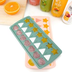 Ice Cube Trays 4 Pack, 56 Pcs Silicone Ice Cubes Tray Maker With Spill-Resistant