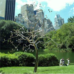Buy cheap 3m Metal Tree 316L Stainless Steel Sculptures Garden Modern Mirror Polishing from wholesalers