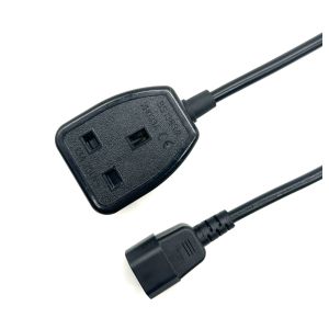 IEC C14 To 1 Way UK Socket Extesion Cord 13 A 250V UK Electric Extension Ac