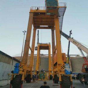 Buy cheap 40Ton RTG Rubber Tired Container Straddle Carrier Motorized Gantry from wholesalers