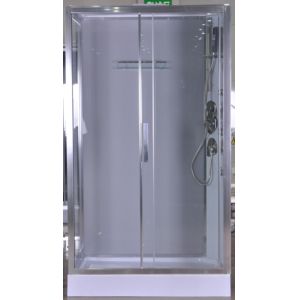 Tempered Glass Rectangular Shower Cabins , Sliding Door Shower Cubicles