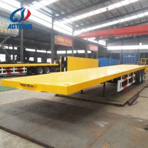 Buy cheap 3 Axle 40FT Flatbed Semi Trailer with 2''/3.5'' Bolt Type Kin Pin and 12R22.5 Tires from wholesalers