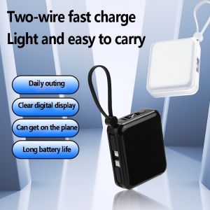 Buy cheap Portable Mini Power Bank 10000mAh 35W Super Fast Charging Power Banks With LED Display Built in Double-Cable Power Bank from wholesalers
