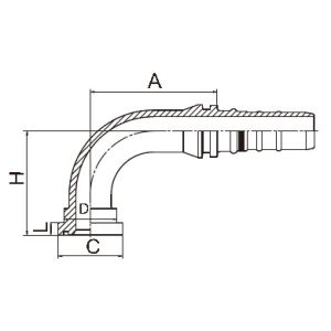 Buy cheap FL Interlock Hose Fittings  , SAE  Hydraulic Flange Fittings  9000PSI from wholesalers