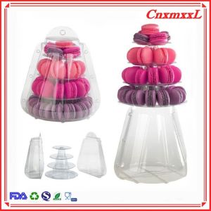 Buy cheap 6 Tier White 1mm Plastic Macaron Packaging Macaron Wedding Display from wholesalers