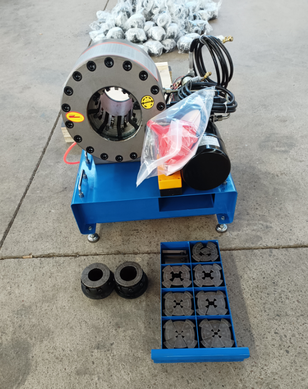 Buy cheap 12V/24V Voltage Hydraulic Hose Crimping Machine For Car Loading With 600T Crimping Force And 10 Dies from wholesalers