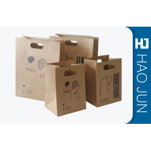 Buy cheap Professional Kraft Paper Gift Bags With Handles , Matt Lamination from wholesalers