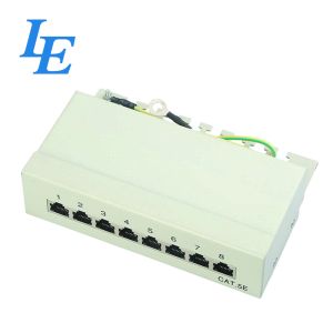 Buy cheap White 8 Port Patch Panel Wall Mount , CRS Cat5e Pass Through Patch Panel product
