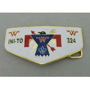 Buy cheap Gold Plating Customized Belt Buckle With Wiped Imitation Hard Enamel from wholesalers