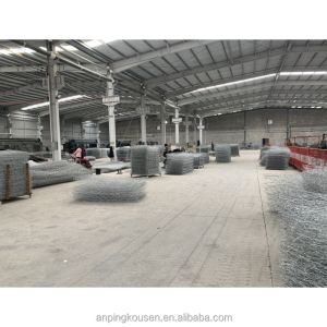 Galvanized Hexagonal Gabion Baskets with Bending Service and 60x80mm Aperture