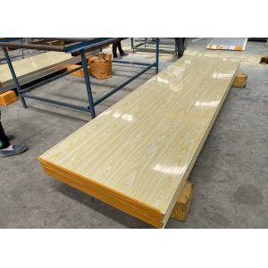 Prefabricated House Metal Surface Wood Grain Rock Wool Sandwich Panel