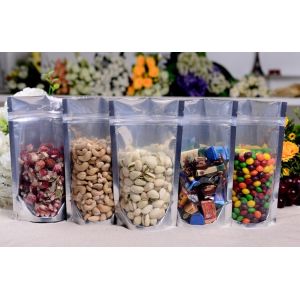 Buy cheap Strong Laminated Stand Up Clear Zipper Pouch Printing Gusset Bag from wholesalers