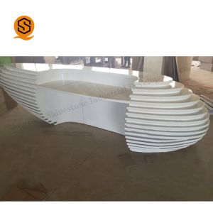 Artificial Stone Modern Hotel Reception Desk Customized Requirement