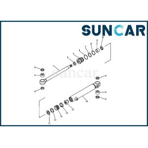 Buy cheap Swing Cylinder 707-00-50340 OEM PC05-1 Excavator Komatsu Cylinder Inner Repair Sealing Kit from wholesalers