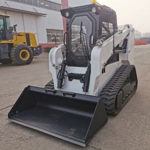 Buy cheap Mini Crawler Skid Steer Loader With 4 In 1 Bucket Small Steer Loader With Automatic Transmission from wholesalers