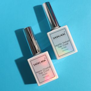 Buy cheap High Super Shine Non Wipe Gel Base and Top Coat for Long Lasting Nails Logo High Super Shine Long Lasting Square Bottle from wholesalers