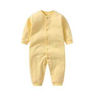 Buy cheap Custom Design Organic Cotton Bamboo Baby Clothes Baby Boy Romper Unisex Onesie Long Sleeve Soft Clothes Baby Bodysuit from wholesalers