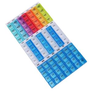 Buy cheap 28 compartment one weekly plastic pill container, Fancy 7 day clear plastic detachable drugs box 4 doses daily, PILL from wholesalers