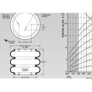 Buy cheap Firestone Air Spring W01-M58-6128 Triple Convoluted Air Bags Suspension Goodyear 3B12-320 from wholesalers