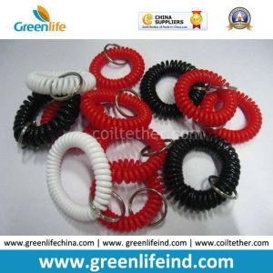China Best Quality PU Plastic Spiral Wrist Coil Key Chain