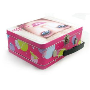 trendy rectangular lunch tin box for cosmetic