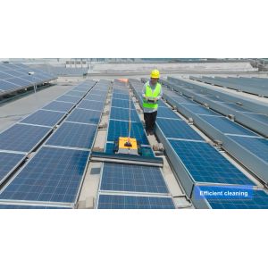 Anti-fall Logo Customized Machine For Solar Power Panel Cleaning Brush Robot