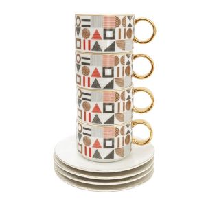 Ceramic Sauce Dish Tea Cup Pottery Ceramic Stacking Coffee Cups And Saucers With