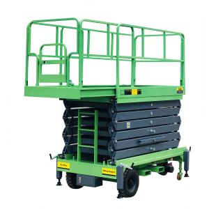 Buy cheap 12M Mobile Scissor Lift With Pulling Device from wholesalers