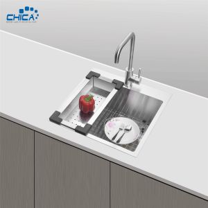 Buy cheap Single Bowl Handmade House Kitchen Sink Stainless Steel Kitchen Sinks With Faucet from wholesalers