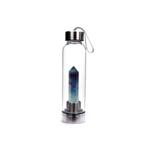 Buy cheap High Borosilicate Glass Drinking Bottles With Hexagonal Crystal Column from wholesalers