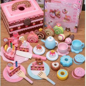 Buy cheap Early Education Plastic Kitchen Toy Imitation Cake Toy Wood Cutting And Watching Plastic Play Kitchen from wholesalers