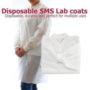 Buy cheap Collar Single Collar or Double Collar Disposable Lab Coat White No Pockets from wholesalers