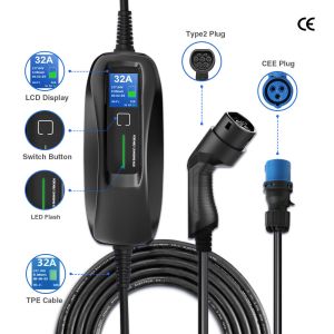 Buy cheap Electric Vehicle Car Charger EV Type 2 7KW Current 32A Portable CEE Plug 220V from wholesalers