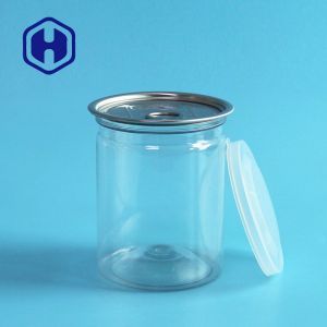 Buy cheap Cashew Biscuits Canned Food Eoe Plastic PET Can Transparent With Aluminum Lid 335ml from wholesalers