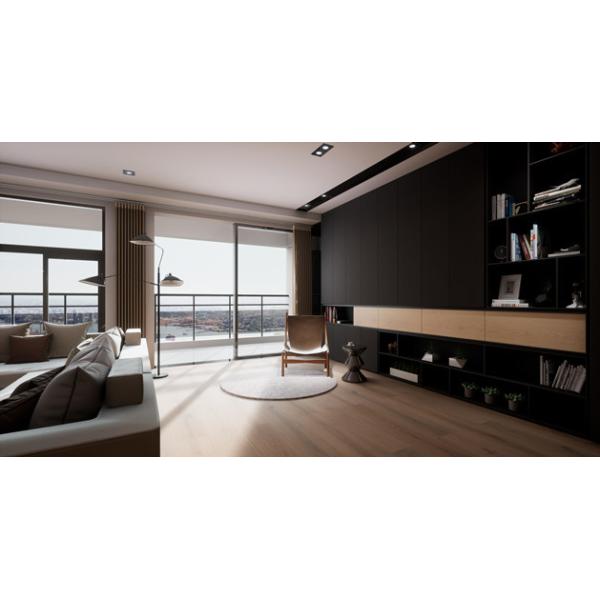 6mm Biodegradable Stone Plastic Composite Sound Resistant Elegant Oak Burlywood Wood Grain 0.5mm GKBM DG-W50009B