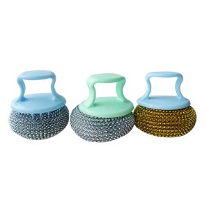 Buy cheap Wear Resistance Metal Scourer With Handle Multifunctional Fast Drying from wholesalers