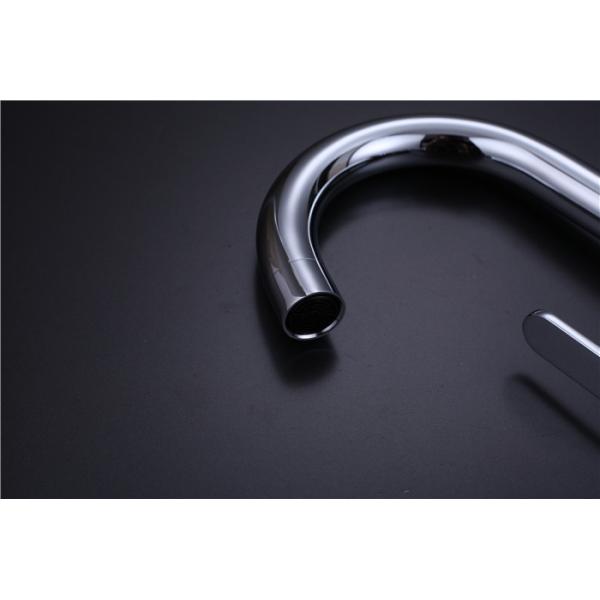 Chrome Plated Industrial Sink Faucet , Ceramic Valve Core Brushed Stainless