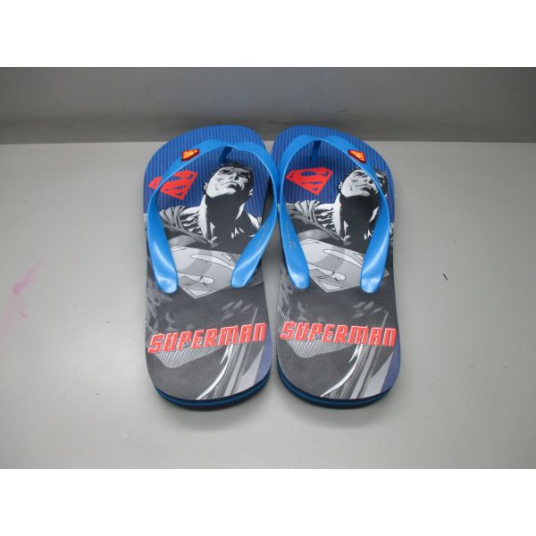 PE EVA Materials Kids Flip Flops Superman Character Open Toe Childrens Sandals
