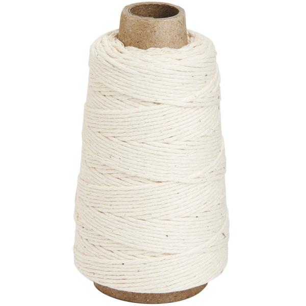 Quality Soft Natural Rope 3mm 3 Strand 100% Cotton Cooking Twine with Customized Length for sale