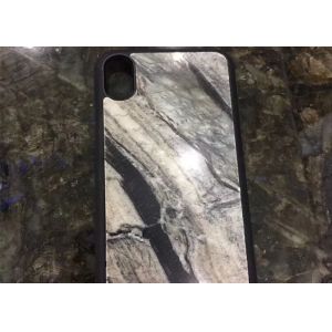 Polished Surface Natural Stone Crafts Marble Cellphone Case Shell With Pattern