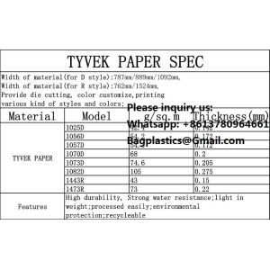 Buy cheap Dupont Paper Dupont Paper Roll Tyvek Paper Tyvek Paper Roll Hypak Paper Hypack Paper Roll Dulai Paper Dulai Paper Roll A4 Paper Waterproof Paper from wholesalers