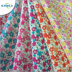 China Reusable Split  Printed Faux Leather Luxury Fabric Smooth Grain Lightweight on sale