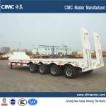 Buy cheap 80 tons low bed trailer with steering axles from wholesalers